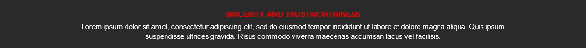 Sincerity and trustworthiness